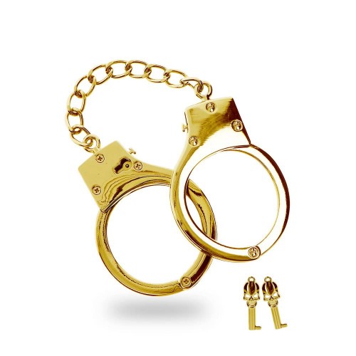 Χρυσές Μεταλλικές Χειροπέδες - Gold Plated BDSM Handcuffs