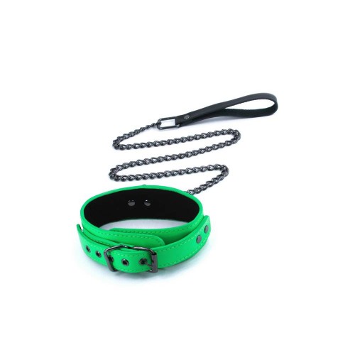 Πράσινο Κολάρο Με Λουρί - Electra Collar & Leash Green