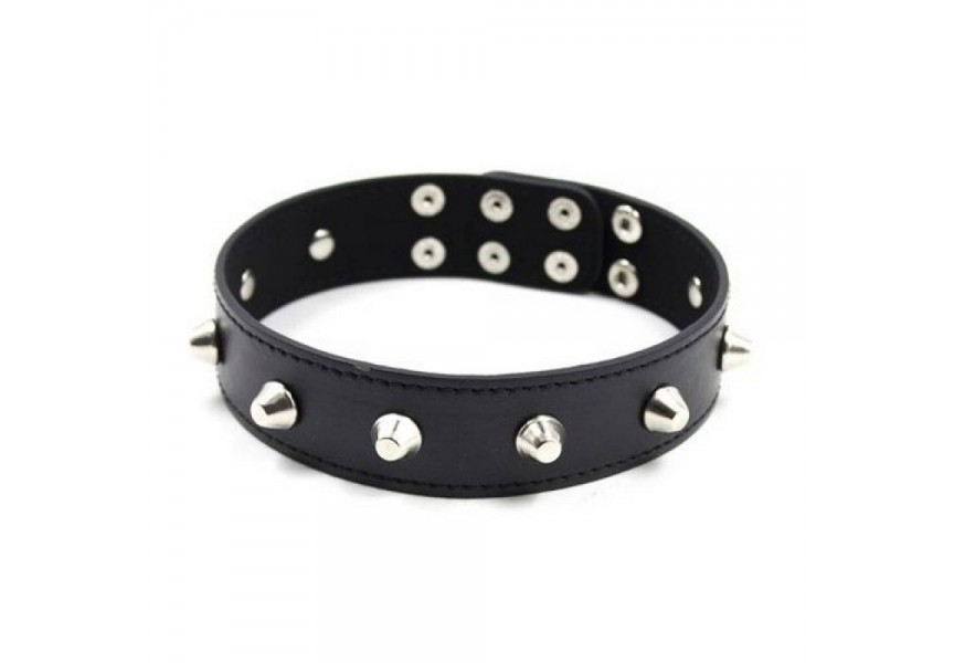 Μαύρο Δερμάτινο Κολάρο - Toyz4Lovers Collare Spikes Collar Black