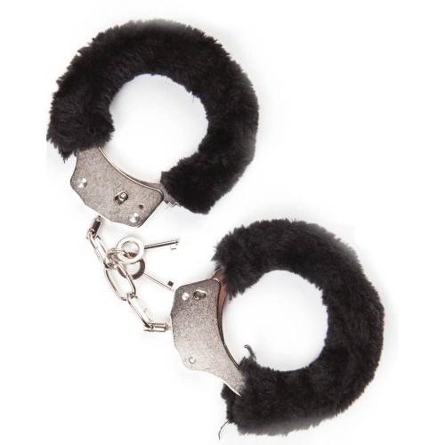 Μεταλλικές Χειροπέδες Με Μαύρο Γουνάκι - Mai No.38 Metal Furry Handcuffs Black