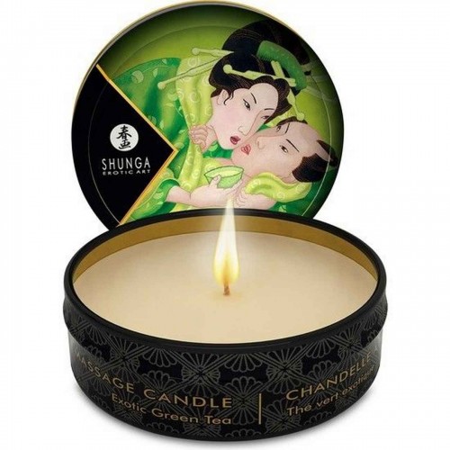 Shunga Erotic Art Massage Candle Exotic Green Tea 30ml