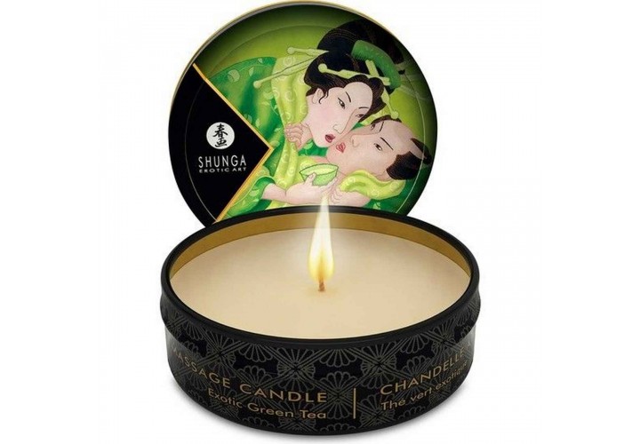 Κερί Μασάζ Με Άρωμα Πράσινο Τσάι - Shunga Erotic Art Massage Candle Exotic Green Tea 30ml