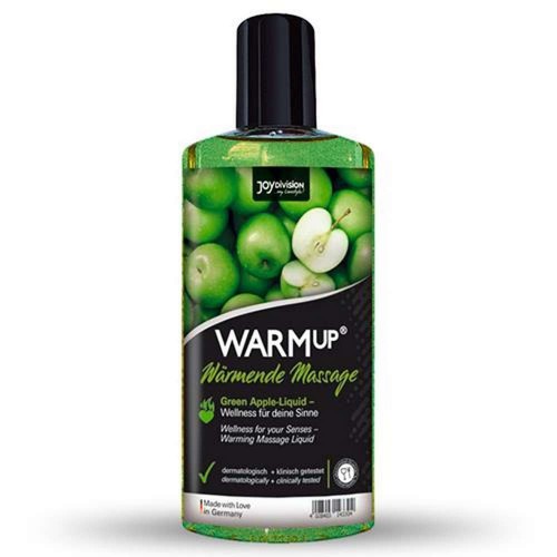 Θερμαντικό Λάδι Μασάζ Με Γεύση Πράσινο Μήλο - Warmup Massage Oil Green Apple 150ml