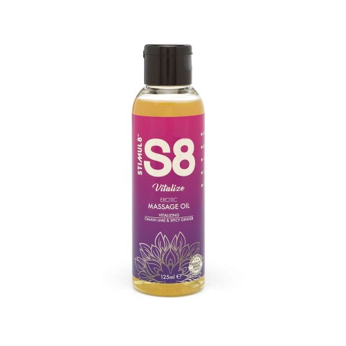 Λάδι Μασάζ Με Άρωμα Λεμόνι & Πιπερόριζα - S8 Massage Oil Vitalize 125ml