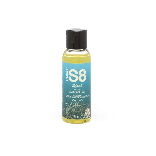 Λάδι Μασάζ Με Άρωμα Δαμάσκηνο & Βαμβάκι - Stimul8 S8 Massage Oil Refresh 50ml