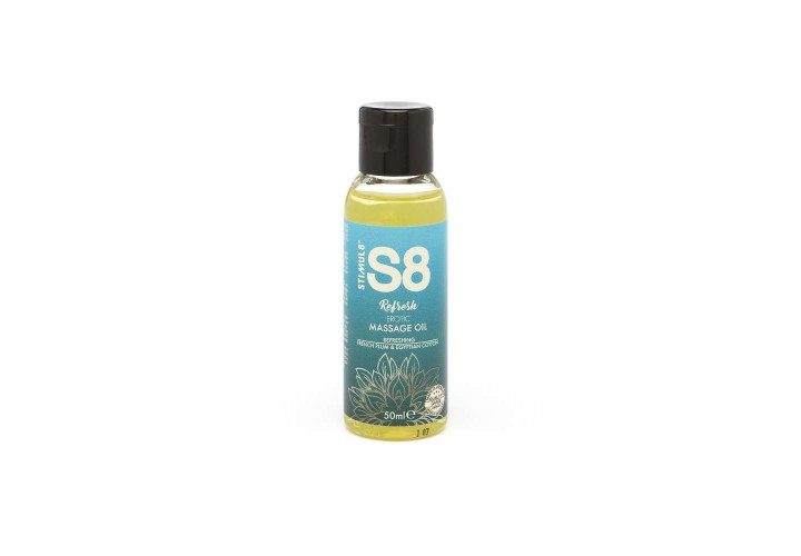 Λάδι Μασάζ Με Άρωμα Δαμάσκηνο & Βαμβάκι - Stimul8 S8 Massage Oil Refresh 50ml