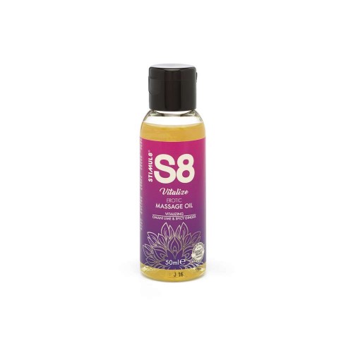 Λάδι Μασάζ Με Άρωμα Λεμόνι & Πιπερόριζα - Stimul8 S8 Massage Oil Vitalize 50ml