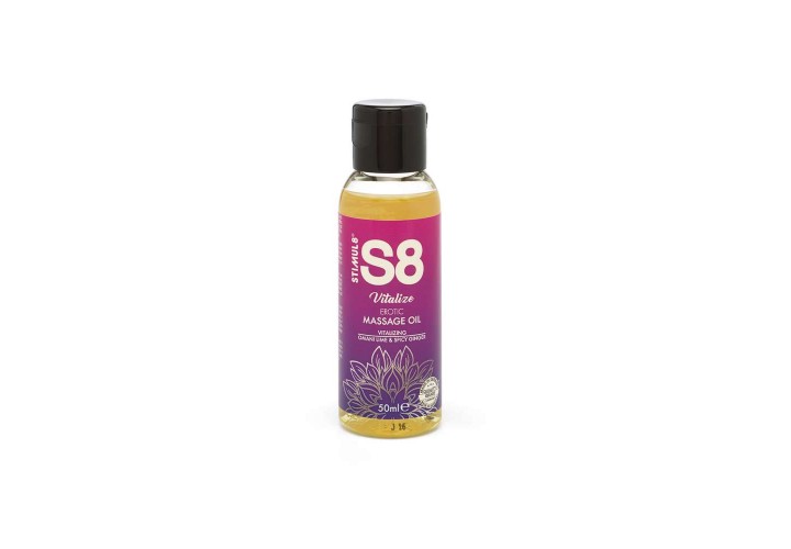 Λάδι Μασάζ Με Άρωμα Λεμόνι & Πιπερόριζα - Stimul8 S8 Massage Oil Vitalize 50ml
