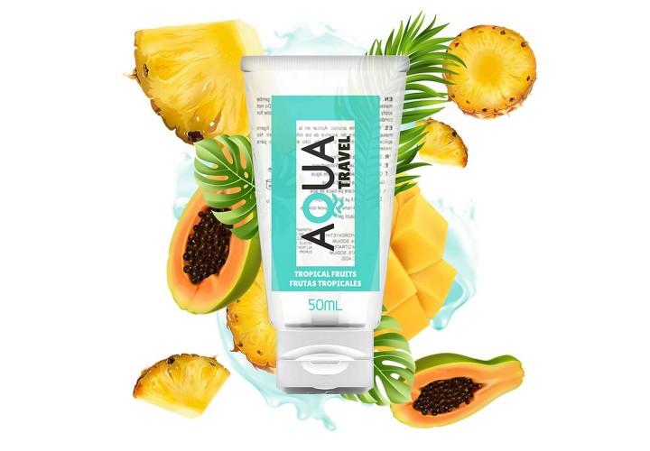 Aqua Travel Tropical Fruits Flavour Waterbased Lubricant 50ml