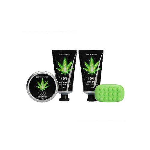 Σετ Περιποίησης Μπάνιου Με Κάνναβη - CBD Bath & Shower Gift Set Green Tea Hemp Oil