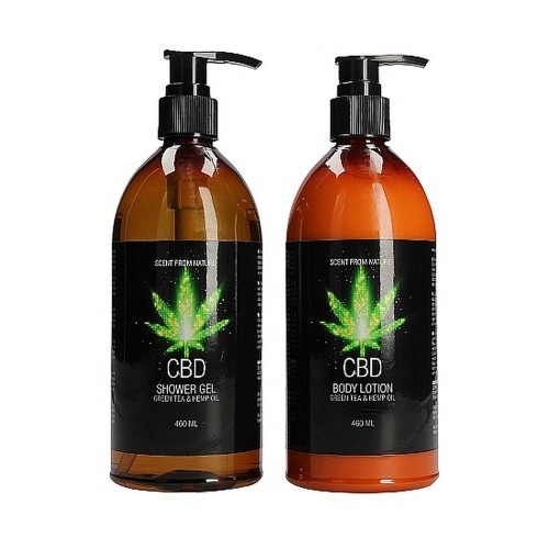 Σετ Περιποίησης Με Κάνναβη - CBD Bath & Shower Luxe Care Set Green Tea Hemp Oil