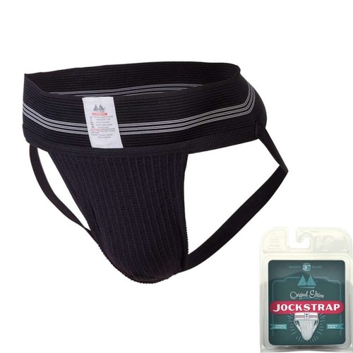 Μαύρο Ανδρικό Σπασουάρ - Meyer Sports Original Jock Strap Collection 3 Inch Black