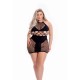 Μαύρο Διχτυωτό Φόρεμα - Pink Lipstick Girl Gone Bad Dress Black Plus Size