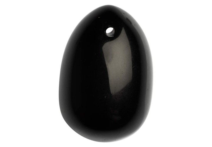 Κολπικό Αυγό Από Ενεργειακό Πέτρωμα Μαύρος Οψιανός - La Gemmes Yoni Egg Black Obsidian Large