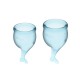 Εμμηνορροϊκά Κύπελλα Περιόδου Σιλικόνης - Satisfyer Feel Secure Menstrual Cup Set Light Blue