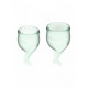 Εμμηνορροϊκά Κύπελλα Περιόδου Σιλικόνης - Satisfyer Feel Secure Menstrual Cup Set Light Green