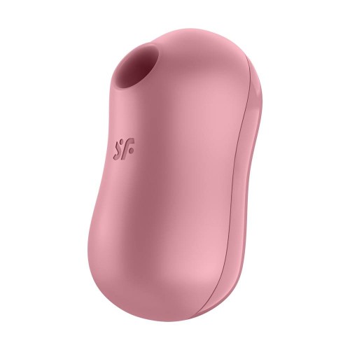 Satisfyer Cotton Candy Air Pulse Stimulator With Vibration Light Red 9cm