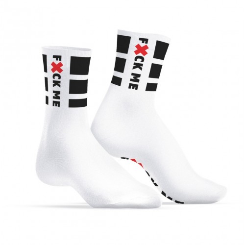 SneakXX Sneaker Socks Fxck Me White