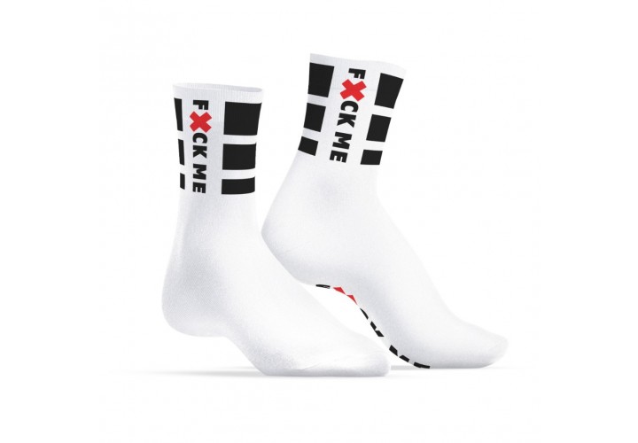 Λευκές Φετιχιστικές Κάλτσες - SneakXX Sneaker Socks Fxck Me White