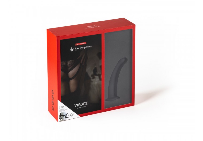 Virgite Universal Harness With Dildo Black 12cm