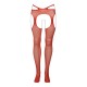 Le Désir Suspender Pantyhose With Strappy Waist XL-4XL Red