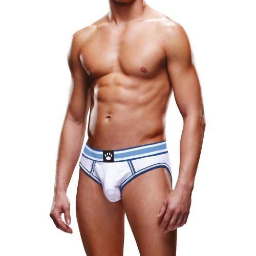 Λευκό Ανδρικό Μπόξερ Με Άνοιγμα - Prowler Open Briefs White/Blue