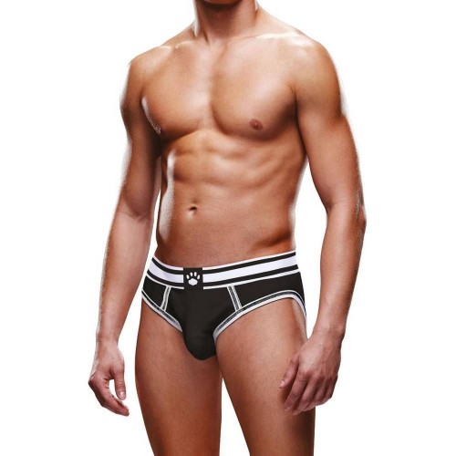 Μαύρο Ανδρικό Μπόξερ Με Άνοιγμα - Prowler Open Briefs Black/White