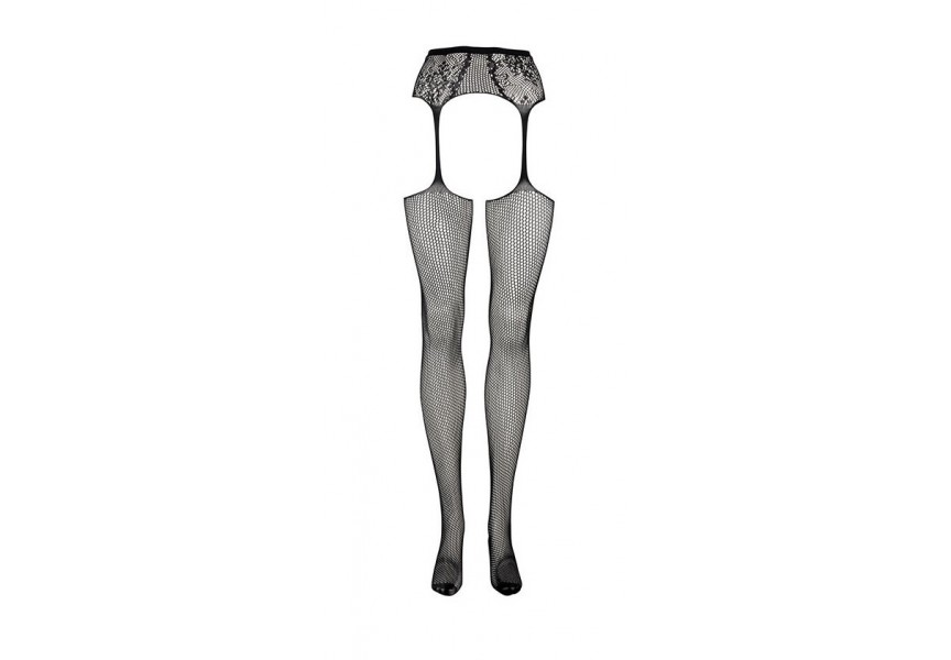 Μαύρες Διχτυωτές Κάλτσες Με Ζαρτιέρες - Le Désir Fishnet & Lace Garterbelt Stockings Black