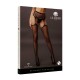 Le Désir Suspender Rhinestone Pantyhose Black