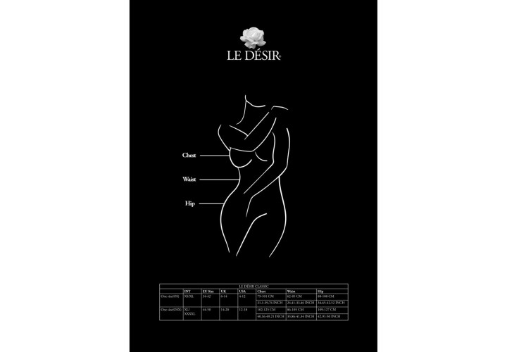 Μαύρο Ολόσωμο Διχτυωτό Καλσόν Με Ζαρτιέρες - Le Désir Suspender Bodystocking Black