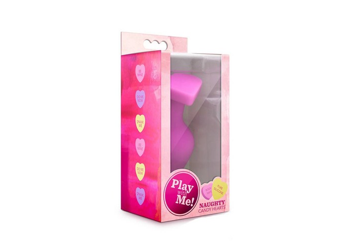 Ροζ Πρωκτική Σφήνα Σιλικόνης - Blush Naughty Candy Heart Be Mine Pink 8.9cm